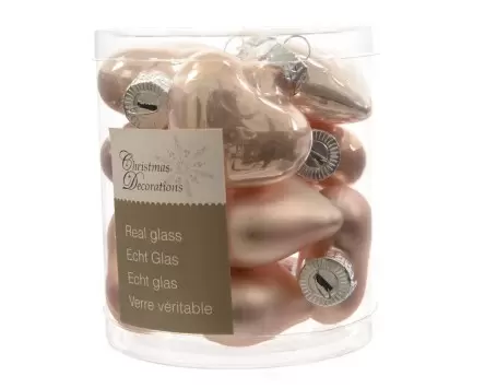 Hart Glas Emaille-Mat 12 stuks poeder roze 40mm