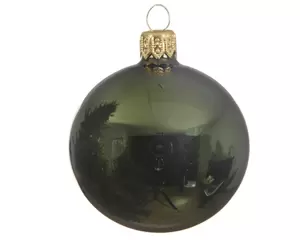 Kerstbal glas 150 mm Dennengroen