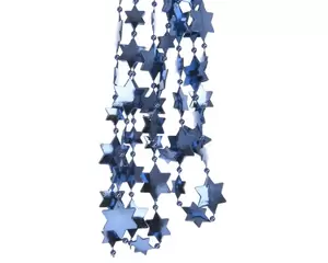 Kralenketting ster plastic 260cm Nacht Blauw