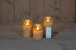 3ST KAARS GOUD WAX RUSTIEK