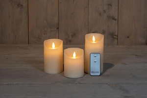 3ST KAARS IVOOR WAX RUSTIEK