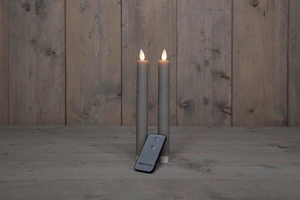 2ST TAUPE RUSTIEK WAX DINERKAARS 23CM