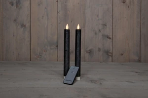 2ST ANTRACIET RUSTIEK WAX DINERKAARS 23CM