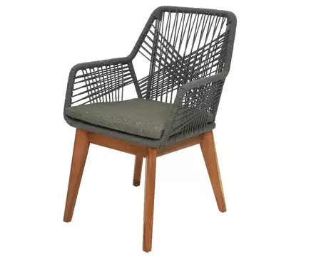 Seville stoel l69b57h87cm grijs