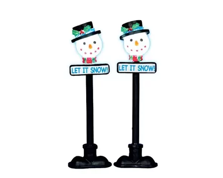 Snowman Street Lamp Lemax